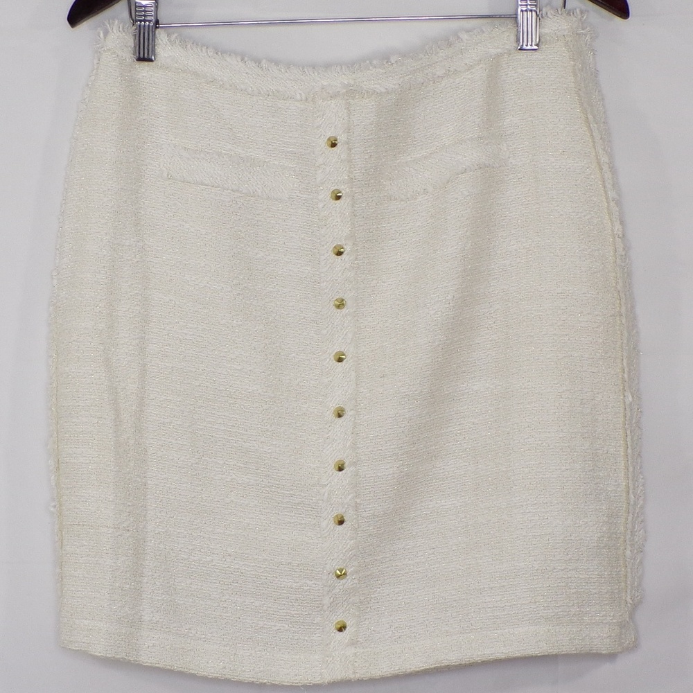 Jennifer Lopez Cream Tweed Fridge & Studded Skirt